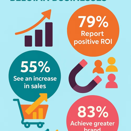 Staafdiagram met content marketing rendement op investering percentages vergeleken met traditionele marketingmethoden voor Belgische bedrijven