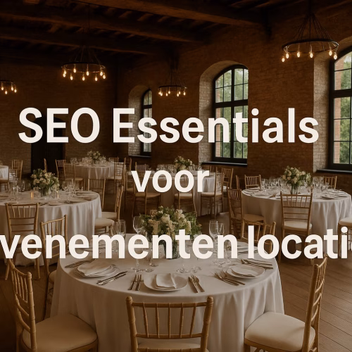 Modern Belgian event venue in Brussels showcasing multilingual SEO optimization with digital marketing elements, featuring Belgian business professionals reviewing search rankings on tablets while standing in an elegant conference hall with EU flags visible in the background