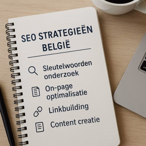 Comprehensive visual guide showing multilingual SEO optimization strategies for Belgian travel agencies, featuring Dutch, French and German language targeting with regional market analysis